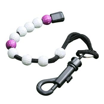

Nylon Counter Training Remenber Aid Beads Chain Putt Golf Score Portable With Clip Professional Durable