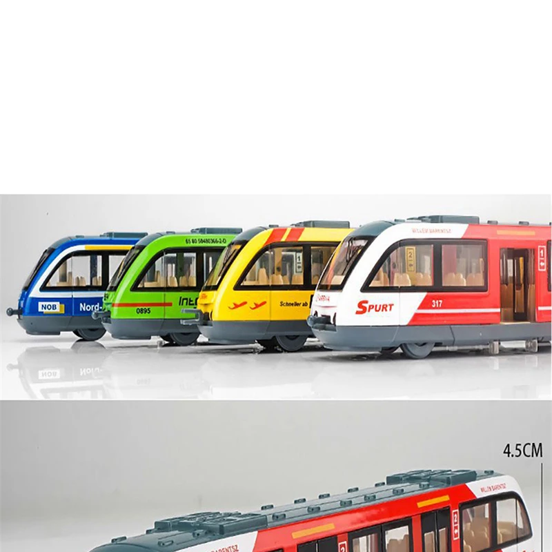1: 64 Высокая Имитация скольжения поезд метро трамвай метро сплав модель Металл, полученный литьем под давление развивающая игрушка автомобиль транспортных средств Горячие катушки