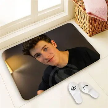 

H-P663 Popular Custom Shawn Mendes Doormat Home Decor 100% Polyester Pattern Door mat Floor Mat foot pad SQ00722-@H0663