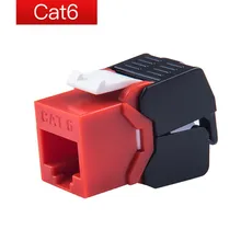 Modules de prise RJ45 Cat6 sans outil, sans clé, sans outil, répétable avec Cat 6 femelle pour câble 23-26AWG plaqué or 15u