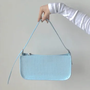 

2020 spring and summer new simple European and American crocodile pattern hand bag shoulder bag bag bag wild armpit bag