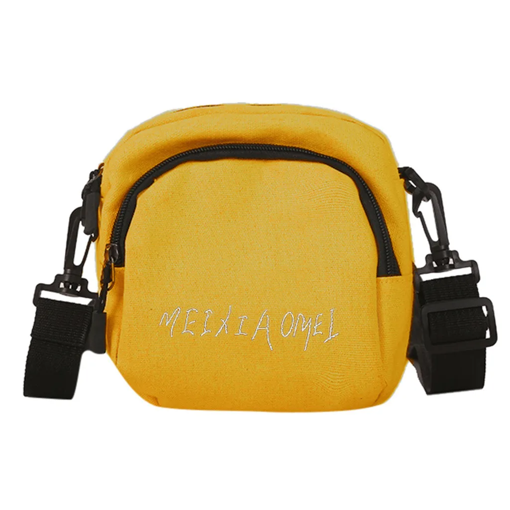 Yellow 25# женская модная сумка-мессенджер простая дикая Студенческая сумка холщовый мешок - Цвет: Yellow