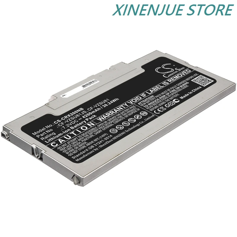 Vhbw Batteria Compatibile Per Panasonic Lets Note AX2, 4200mAh, 7,2V, Li-Ion, Sostituisce CF-VZSU81 - 4