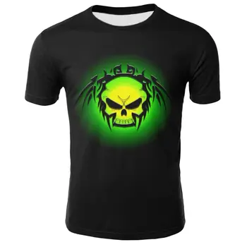 

Men's clothing 2020 new men's summer skull print men's short-sleeved T-shirt 3D printed T-shirt casual breathable fun T-shirt