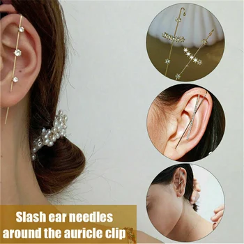 

Ear Wrap Crawler Hook Earrings Sash Ear Needles for Women Around the Auricle Clip Couple Charm Wedding Jewelry Gift 1pc