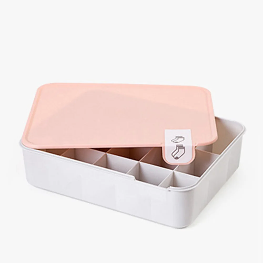 Storage Box Underwear Bra Sock Tie Organizer Home Dust-Proof Case With Lid Storage Box