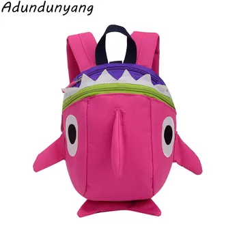 

New creative monster school bag cartoon cute candy color shark backpack children shark backpack