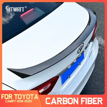 

For Toyota Camry 2020 2019 2018 Carbon Fiber Spoiler ABS Plastic Unpainted Primer Color Rear Spoiler Trunk Boot Wing Lip Spoiler