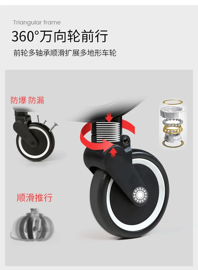Baby stroller is super light and can be carried by a reclining baby stroller Folding high landscape baby stroller baby's