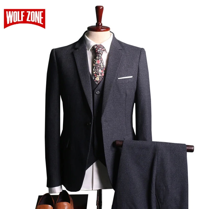 

Brand Slim Fit Suit Men 2020 Wedding Mens Suits with Pants 3 Piece Set Fashion Business Casual Latest Design Man Blazer Jacket