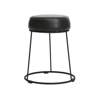 

Household iron small stool leather art creative dining simple table fashion round makeup