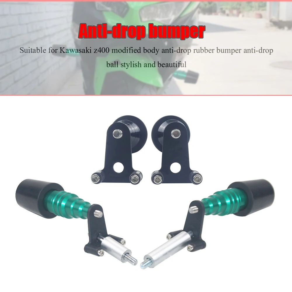

Motorcycle Bumper For Kawasaki Z400 Ninja NINJA400 Modified Accessories Body Anti-drop Rubber Anti-drop Ball Landing Protection
