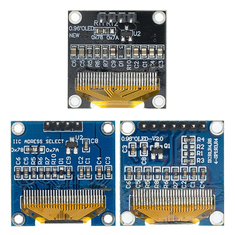 Оригинальный 0 96 &quotO светодиодный дисплей модуль SPI/IIC I2C белый/синий/желтый/синий/0
