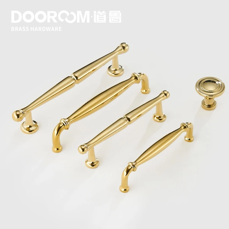 Латунные ручки для мебели Dooroom роскошные европейские золотистые хромированные