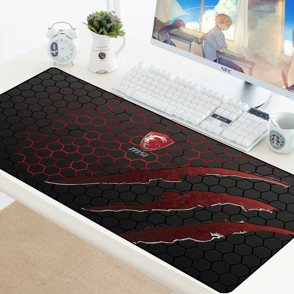 MSI Mouse Pad Large XXL Gamer Anti-slip Rubber Pad Gaming Mousepad to Keyboard Laptop Computer Speed Mice Mouse Desk Play Mats
