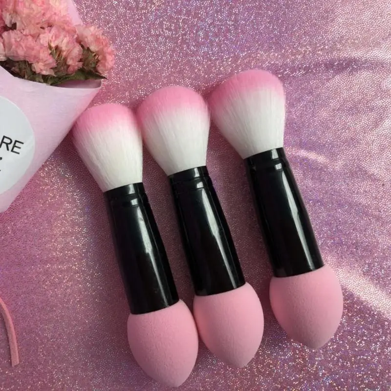 

1pc Make Up Brushes Double-Headed Powder Brush Brand New Professional Blusher Blush Nylon Make Up Brush Two Heads Brush