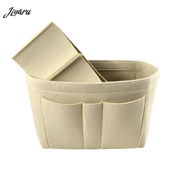 

Jiyaru Brand Makeup Bag Organizer for SPEEDY NEVERFULL Felt Insert Bag For Handbag Travel Inner Purse Portable Cosmetic Bags