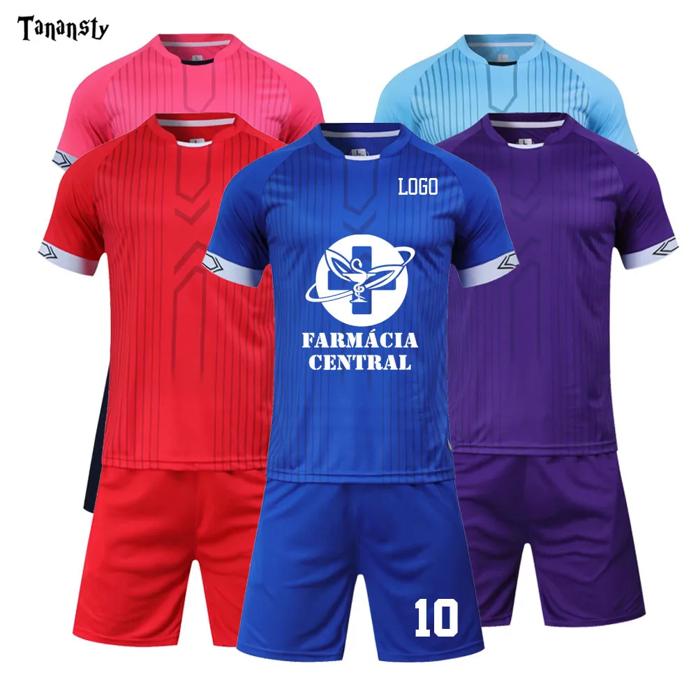 

Costom Men football Uniform survetement Soccer Set Training Football Jerseys Soccer professional Tracksuit Kit 2020 number name