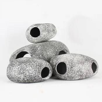 

Cichlid Shaped House Stone Breeding Shelter Ceramic Landscaping Fish Tank Shrimp