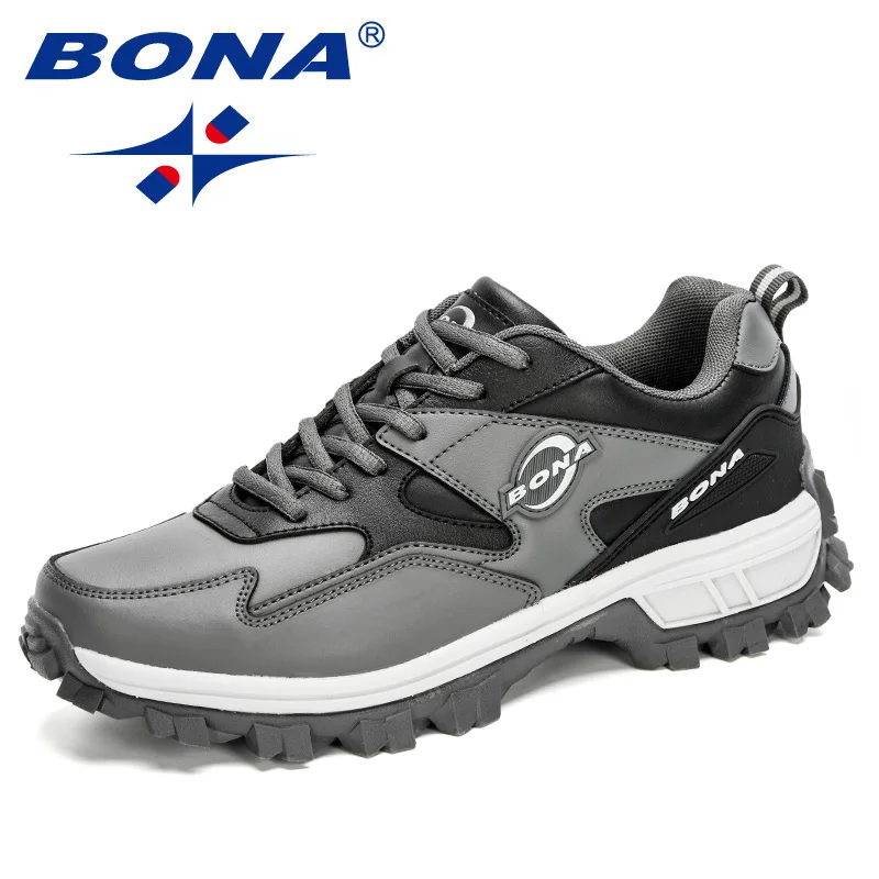 BONA 2020 New Designers Hiking Trekking Shoes Men Mountain Climbing Shoes Outdoor Non-Slip Sneakers Walking Footwear Masculino
