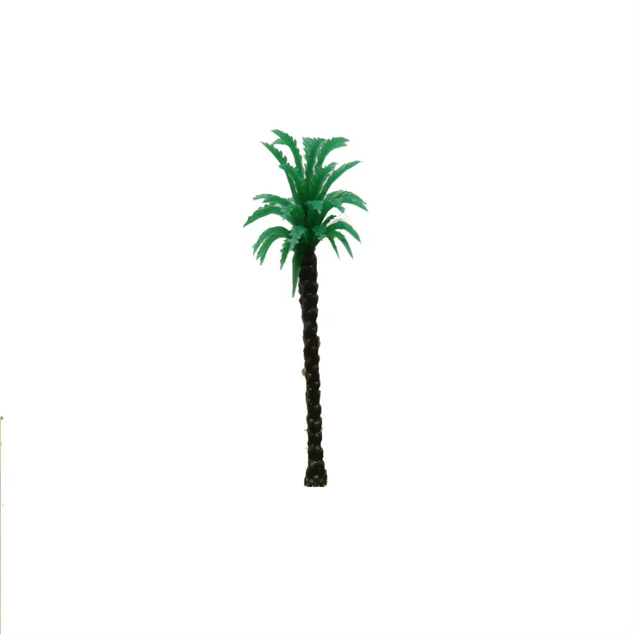 

300pcs 5cm Architecture Plastic Palm Green Tree Trunk Model Scale For Sea Scenery Toys Simulation Scenario Miniature Building