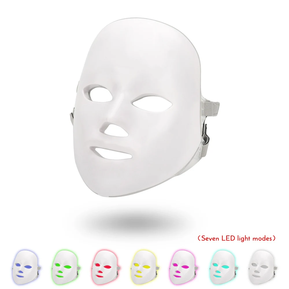 7 Colors Led Mask Photon Electric LED Facial Mask LED Skin Rejuvenation Anti Wrinkle Acne Photon Therapy Home Salon Beauty Tool