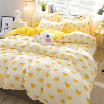 

Denim Quilt Cover Single Bed Bedding Student Dormitory Bed Sheet Three-Piece Set