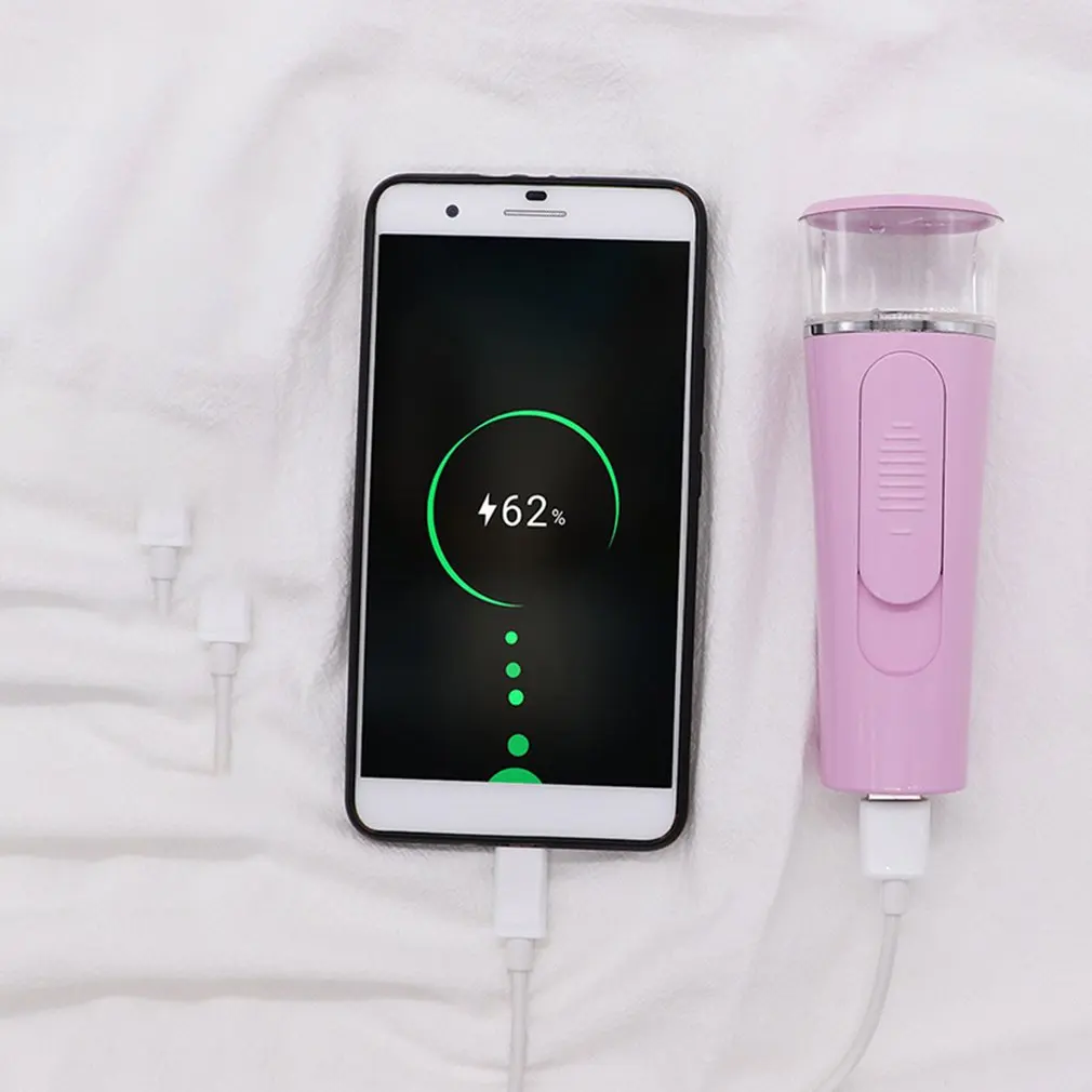 Handheld Mini Portable Beauty Apparatus Nano Humidifier Charging Mini Steamed Face Humidifier Portable Size 2