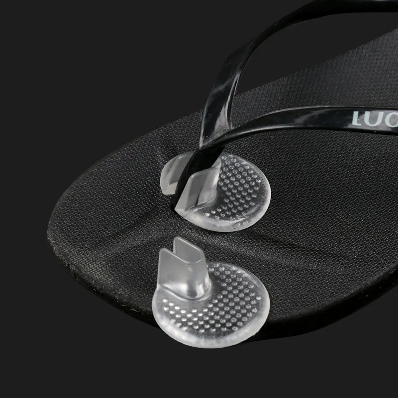 

1 Pair Invisible Flip Flop Sandals Forefoot Pad Silicone Slip Resistant Half Yard Heel Pad Toe Separator Pads Massage Inserts
