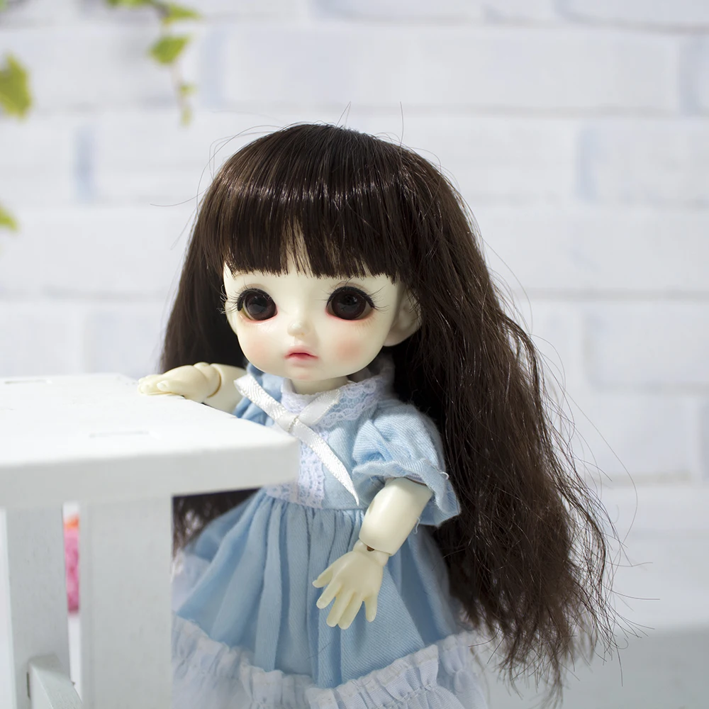 Muziwig из мягкого мохера 1/8 Мода BJD синтетический, мохеровый, для куклы парики милые кукольные волосы Размер 3-4 дюймов 5-6 дюймов кукольный парик аксессуары