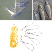 Приманка для рыбы из нержавеющей стали, Кукан с карабином рыболовный карабин, снасти, Аксессуары для инструментов Y4UB