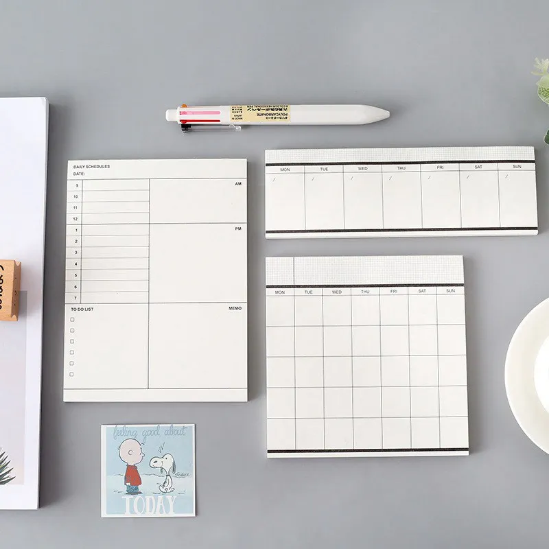50Sheets Daily Schedule/Weekly/Monthly Planner Notepad Tearable Notes Agenda Book Paper School Office Supplies Stationery 50Sheets Daily Schedule/Weekly/Monthly Planner Notepad Tearable Notes Agenda Book Paper School Office Supplies Stationery