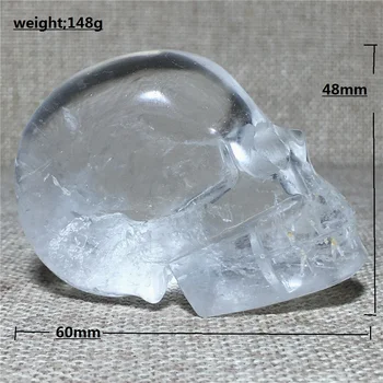 

Natural cranium clear quartz crystal Stones wedding home decoration chakras treatment Halloween DIY gift Reiki skulls