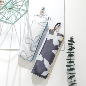 

Magnolia Handbag Umbrella Japanese-style Hipster Five-fold Umbrella Portable All-Weather Umbrella Vinyl Sun-resistant UV-Protect