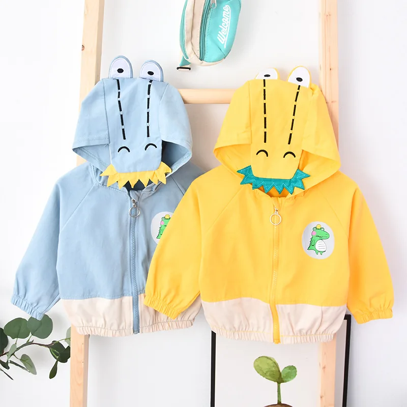 Toddler Clothes Boys Jackets Children Hooded Zipper Windbreaker Baby Fashion Cartoon Coat Infant Hoodies For Girls