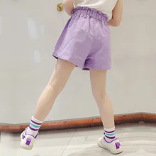 Детская одежда для девочек; коллекция года; сезон лето; стиль; шорты в Корейском стиле для больших мальчиков; Детские Популярные брюки с высокой талией; брюки в западном стиле для девочек