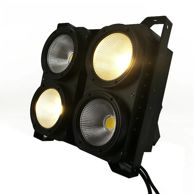 DJworld Комбинация 4x100 Вт 4 глаза светодиодный светильник заливающего света COB холодный и теплый белый профессиональное сценическое освещение