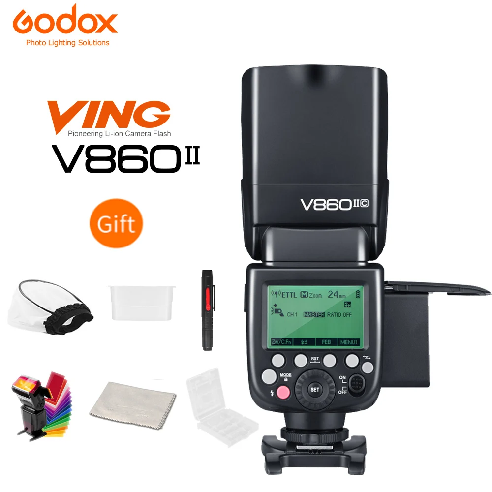 Внешняя вспышка Godox V860II S C 860II N F O GN60 TTL HSS для Sony Nikon Canon Olympus Fuji литий ионная