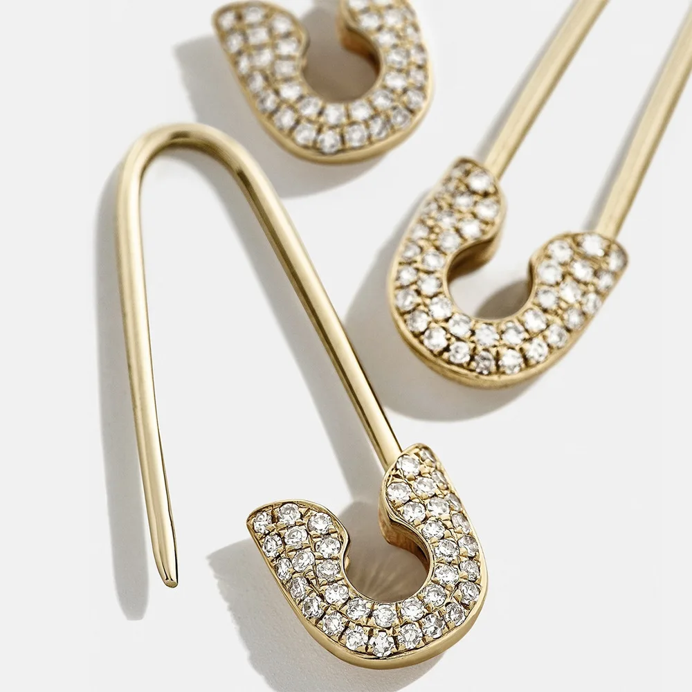 Fashion-European-American-Rhinestone-Earring-Four-Set-Women-Alloy-Clasp-Pin-Simple-Golden-Cuff-Earrings-Clip (2)