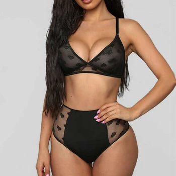 

Oeak 2PCS Sexy Underwear Cover Up Bra Set Sexy Women Lace Babydoll Nightwear Sleepwear G-string Set NEW 2020