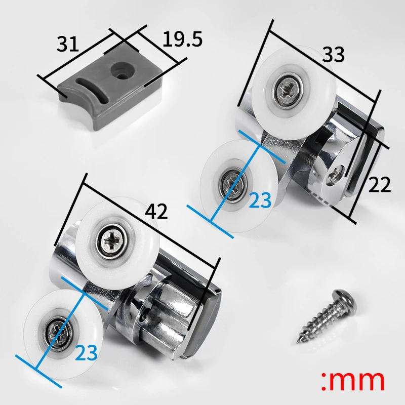 Замена серебряных роликов для ванной Душевой Кабины, колесики 23 мм, Поставка колес