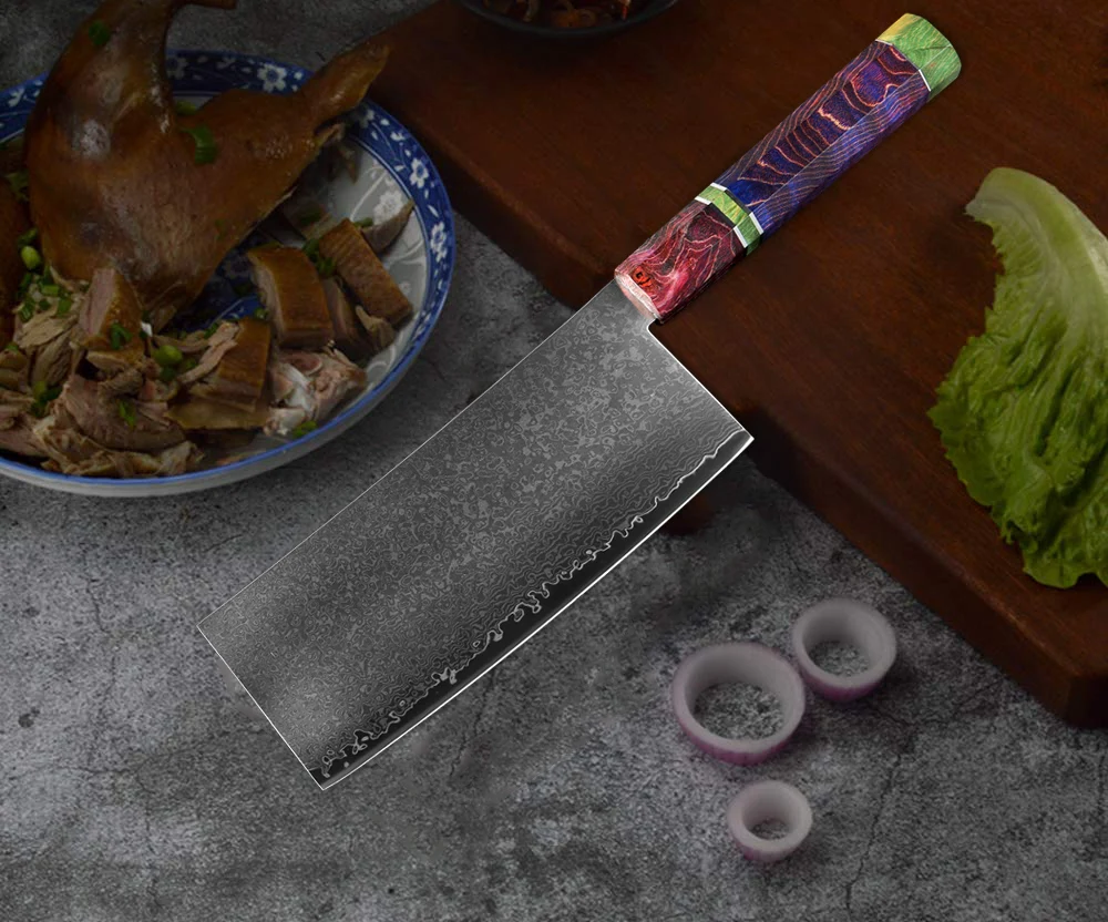  XITUO Kitchen Knife Damascus Steel 67 Layer Chinese Chef Knife Sharp Cleaver Peeling Vegetable Knif - 4000148199467