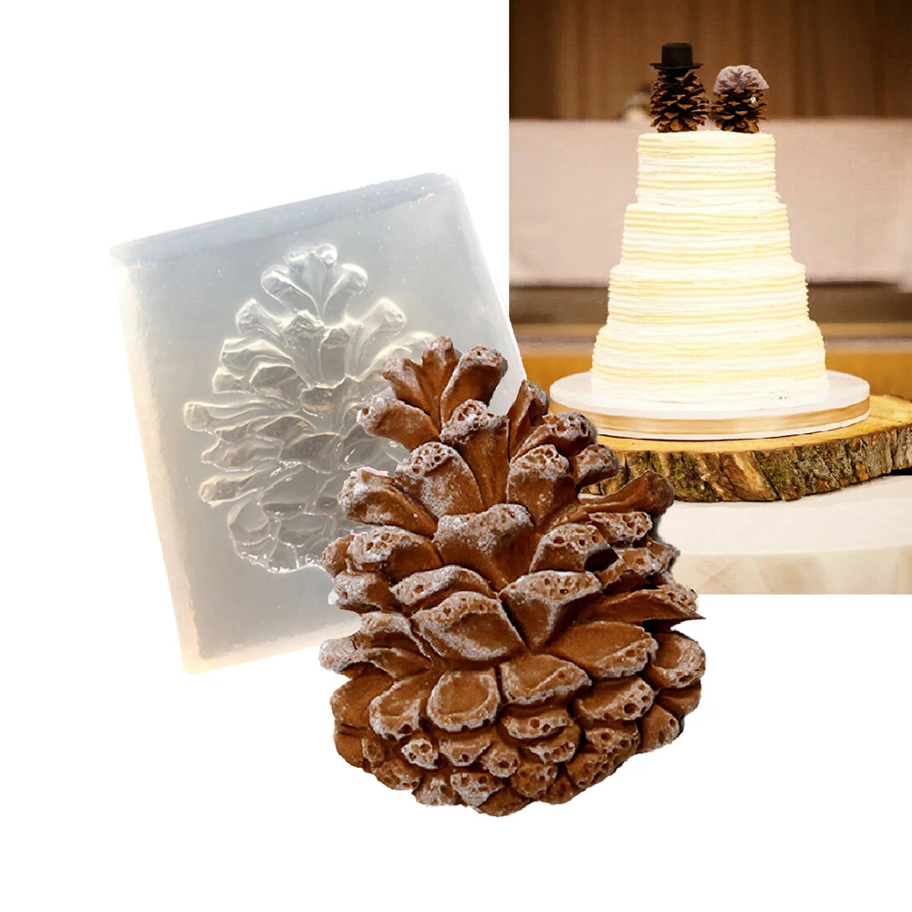 

Mirror surface simulation Mori pine cone tower Fondant Epoxy mold Christmas series decoration mobile phone shell accessories