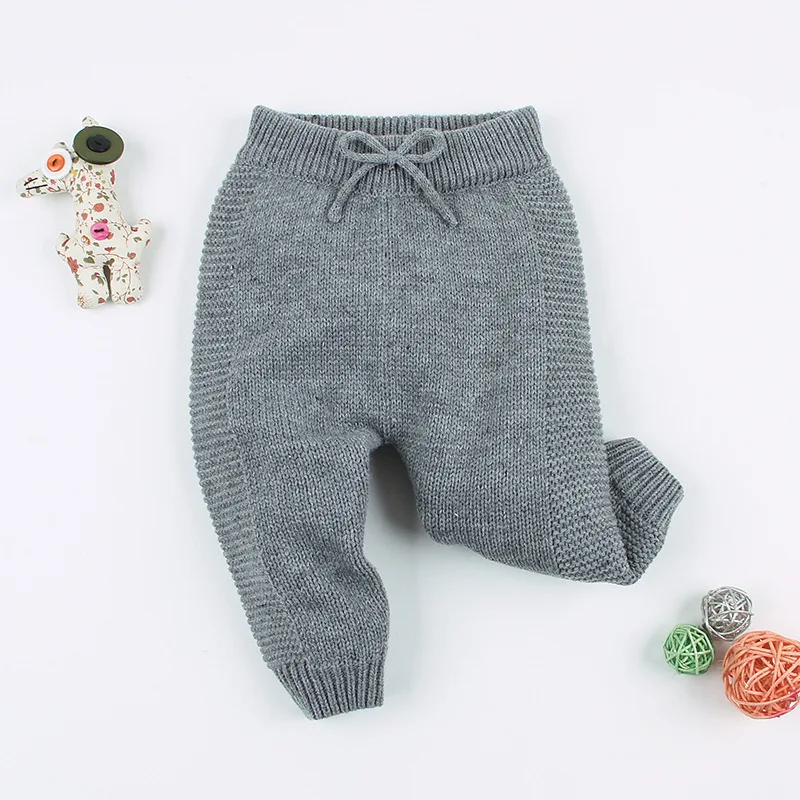 

Winter Baby boy girl warm knitting Pants infant thick Soft Outerwear Trousers knitted casual Pants for 1-18M baby