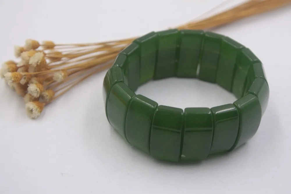 Arrival Perfect Jasper Bangle 24mmW For Woman Fine Rectangle Elegant Bangle For Lady Best Gift