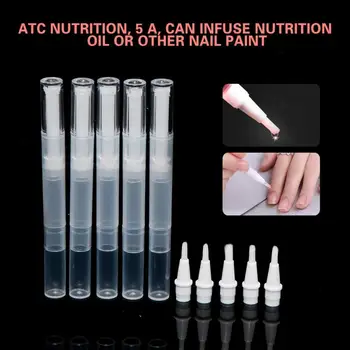 

10/5pcs 3ML Nail Oil Empty Pen Botttle with Brush Applicator Portable Cosmetic Tool For Lip Gloss Nails Nutrition Oil Bottle