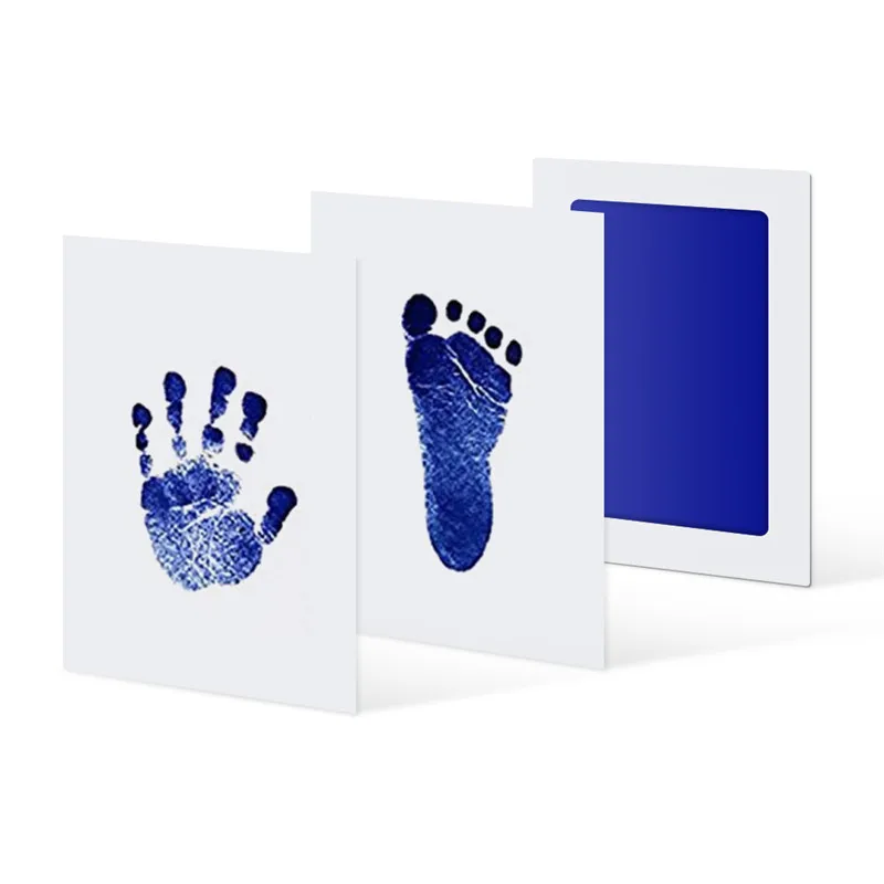 Оптовая продажа, для новорожденных, с отпечатком руки, с чернилами, чистый, сенсорный коврик, для ног, нетоксичный, для работы, фото, легкая