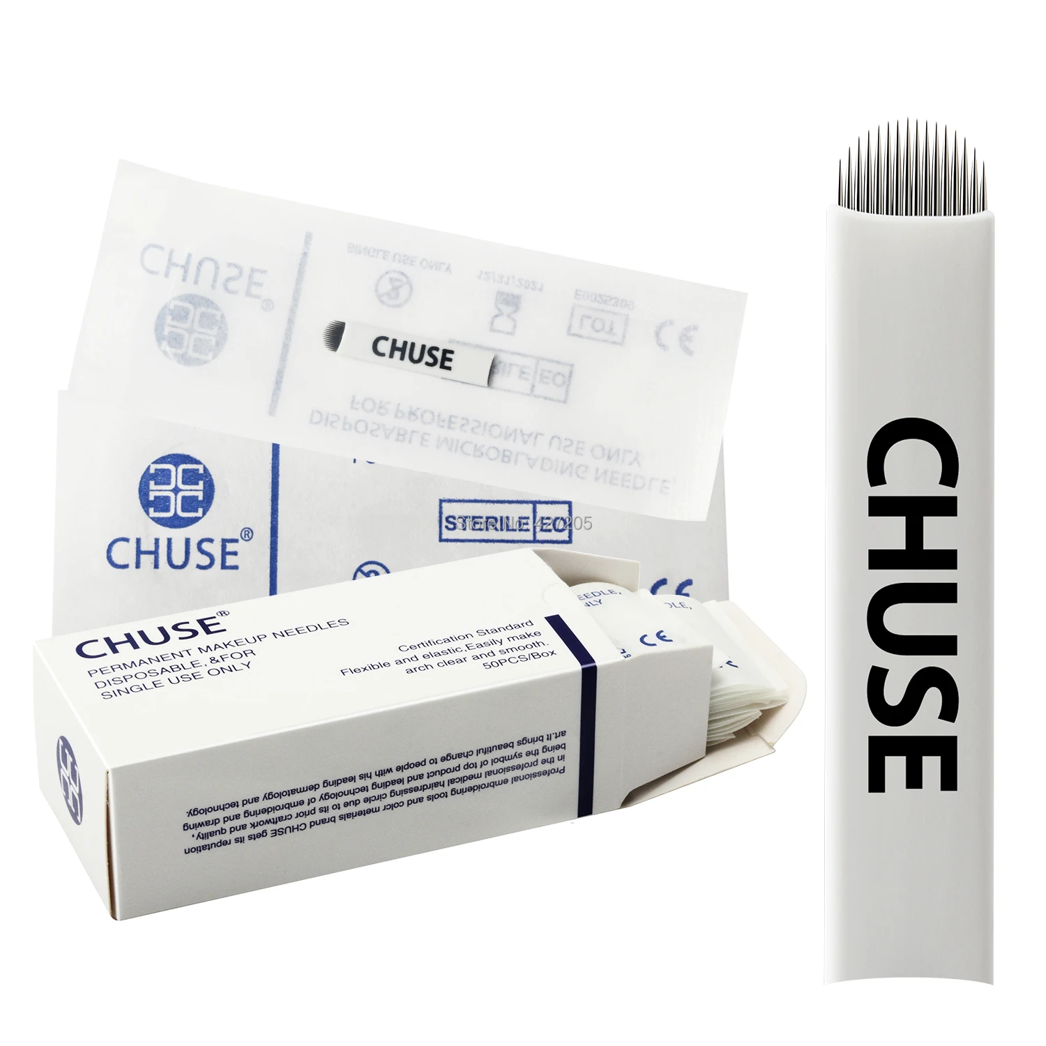 CHUSE microblades Needle A16 Перманентный макияж иглы для бровей Microblading ручные лезвия 16 Pins
