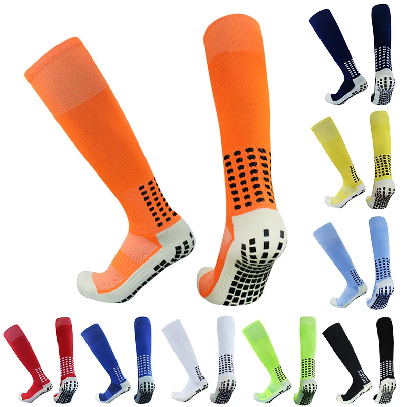 Long Football Socks Multiple Colors Sports Anti Slip Grip Rugby Men And