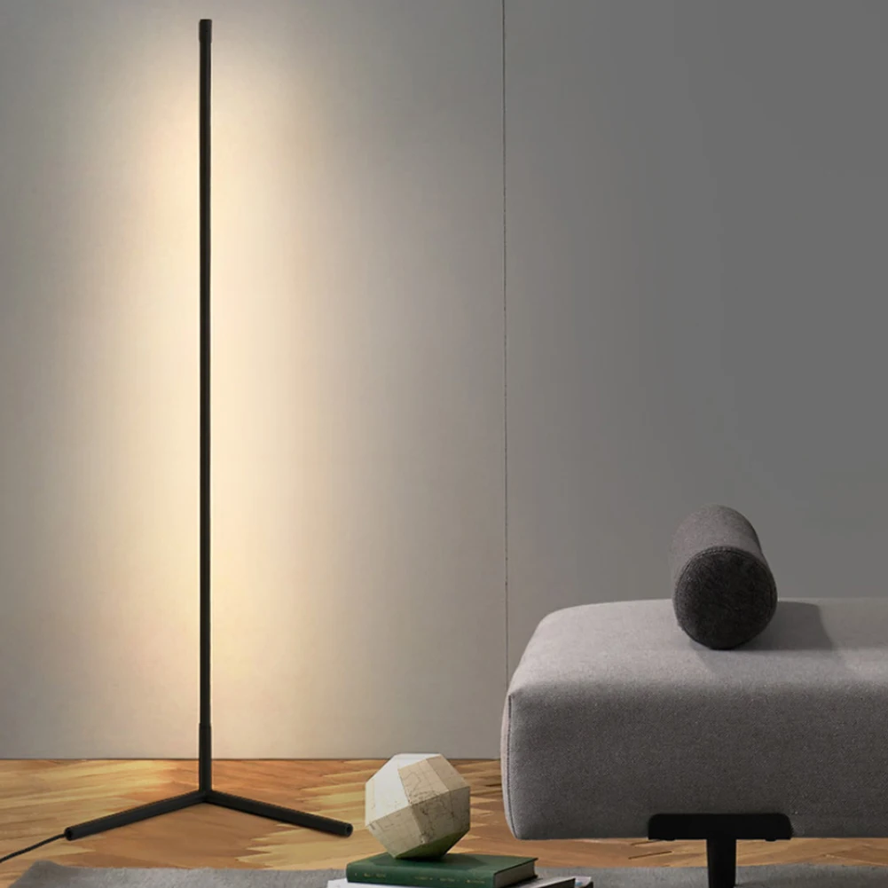 Tanie 52cm Nordic lampa LED podłogowa nowoczesny prosty ciepły biały pręt sklep